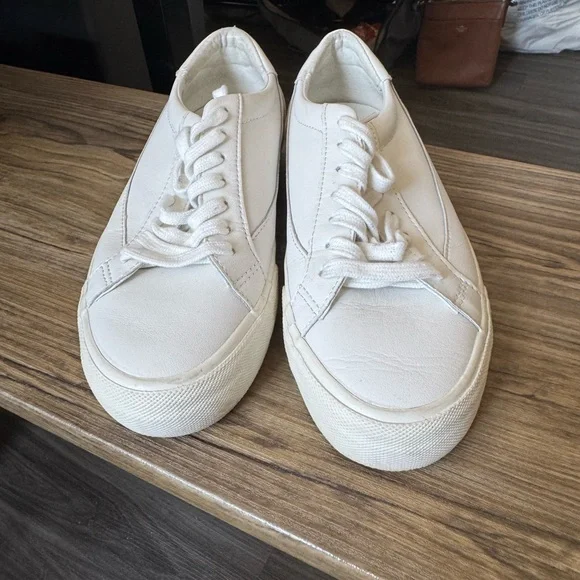 Madewell Sidewalk Low-Top Sneakers in Leather - Women's Size 7.5 Fits Like 8 - Picture 8 of 15